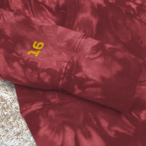 F1 Charles Leclerc Ferrari Tie Dye Hoodie Embroidered - Picture 5 of 5